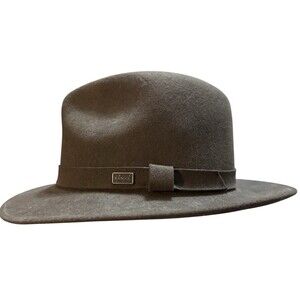 Vintage Kangol Wool Brown Fedora Lite Felt Made In USA Medium Hat